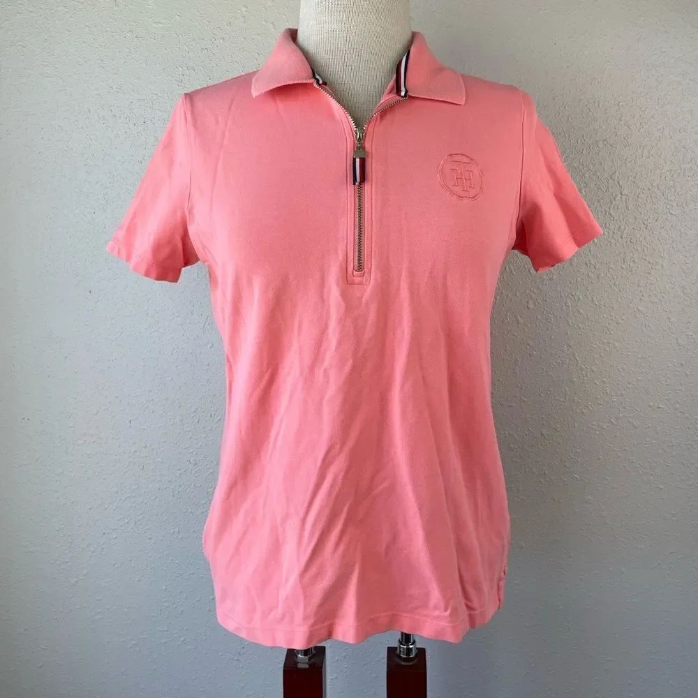 Tommy Hilfiger Quarter Zip Polo Shirt Size M